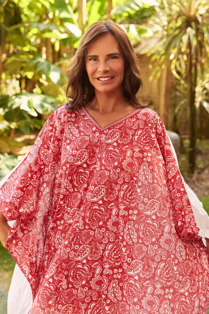 Robe caftan recto-verso « joie »